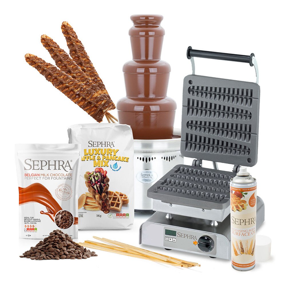 CF27R Chocolate Fountain and Long Waffle on a Stick Maker